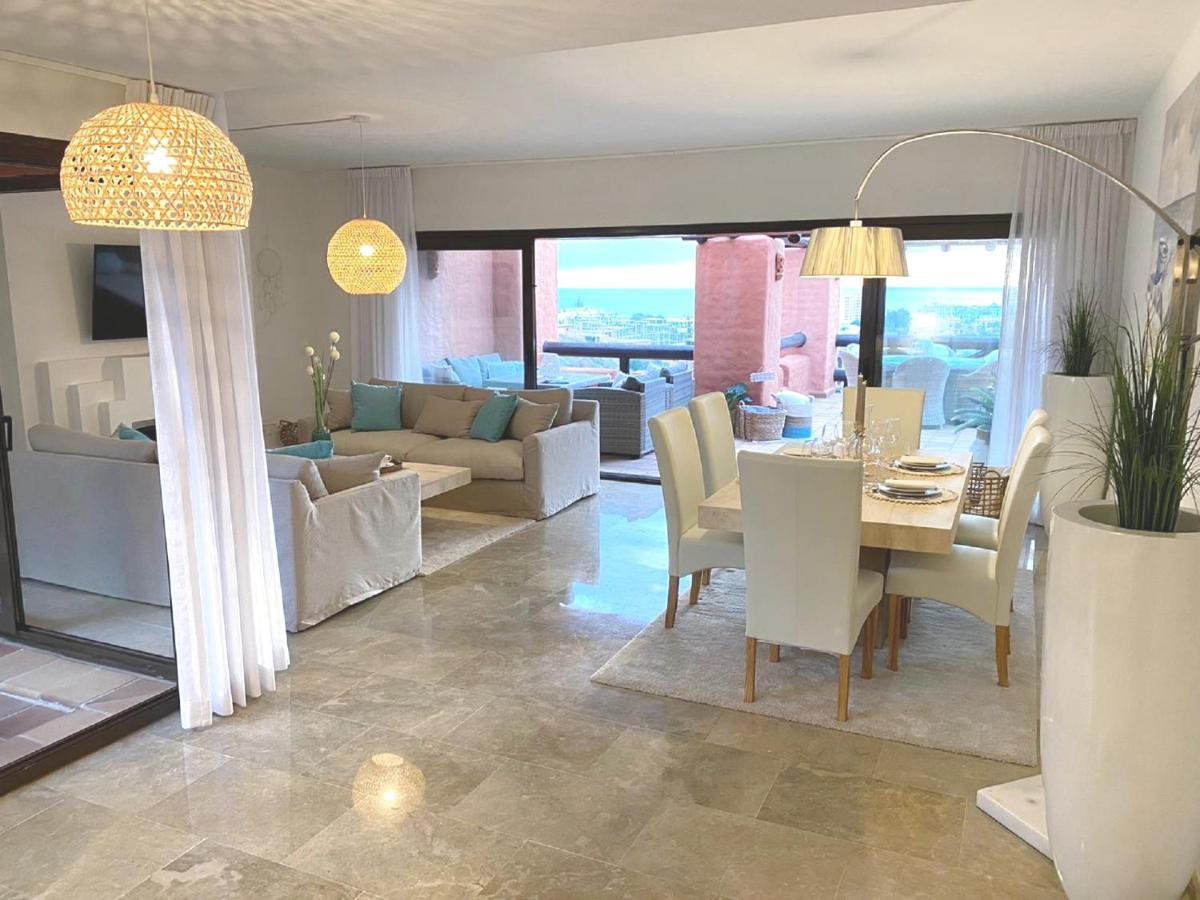 Ferienwohnung 15 First Line Penthouse With Wonderful Seaview Near Duquesa Golf Manilva Andalucia Exterior foto